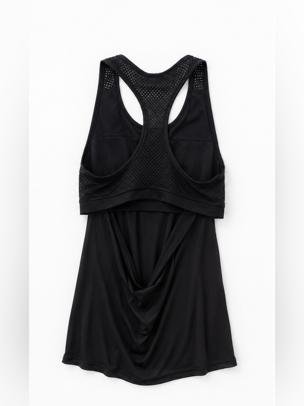 Lululemon Black Mesh Racerback Tank with Built-In Bra Size 4